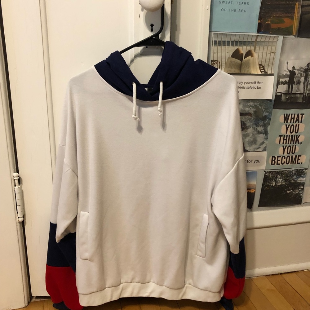 Red white and blue hoodie